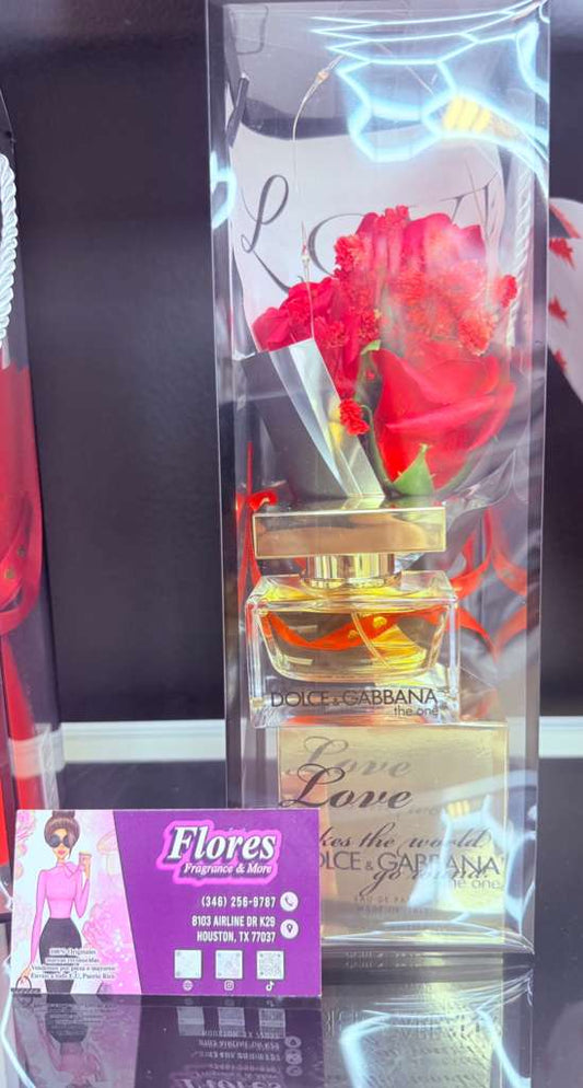 ARREGLO FLORAL ROJO DOLCE GABBANA THE ONE