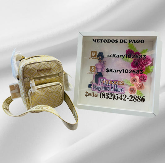 Jet Set Medium Metallic Logo Jacquard Crossbody Bag