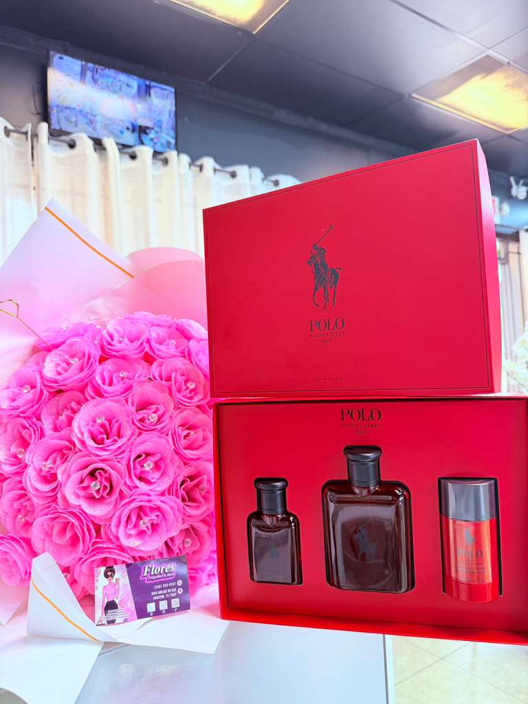 HOMBRES POLO RALPH LAUREN RED EAU DE TOILETTE SET DE 3 125 ML